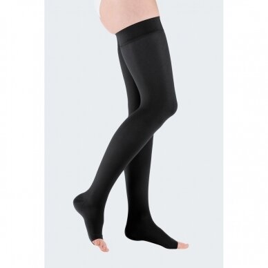 Compression socks Mediven Elegance thigh-length stocking with open toes 22