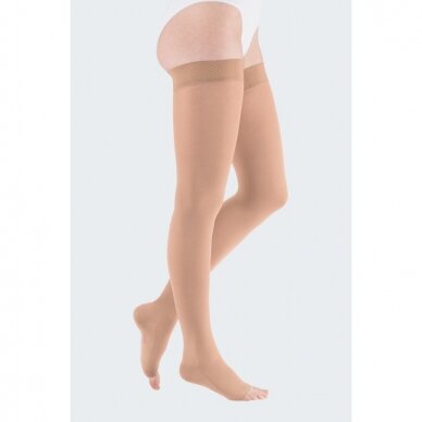 Compression socks Mediven Elegance thigh-length stocking with open toes 21