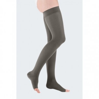 Compression socks Mediven Elegance thigh-length stocking with open toes 42