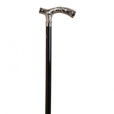 Straight handle cane nickel, black beech