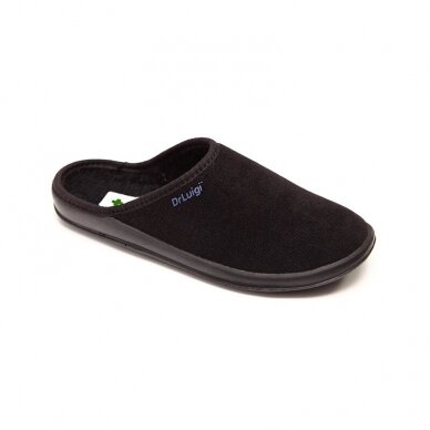 Dr. Luigi black orthopedic slippers