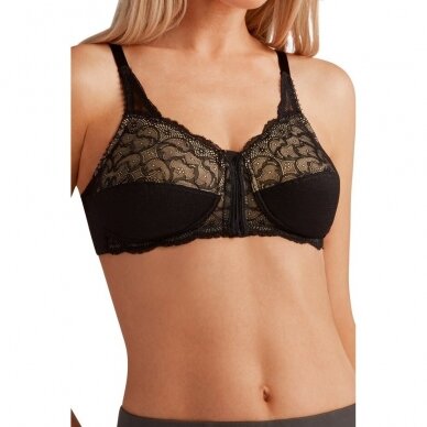 Ellen Wire-Free Bra - Black/ Nude 2