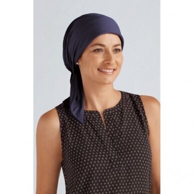 Clover headscarf, dark blue