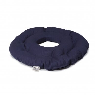 Anti-decubitus cushion for pelvic area with buckwheat hulls / cotton