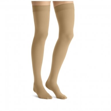 JOBST Opaque thigh-length stocking with close toes, honey