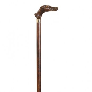 Beech cane with imitation wood dog grip