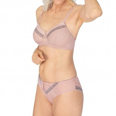 Cherish Padded Wire-Free Bra - Dreamy Pink/Light Grey 1