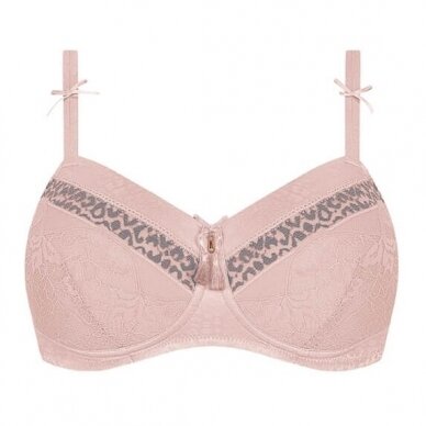 Cherish Padded Wire-Free Bra - Dreamy Pink/Light Grey 6