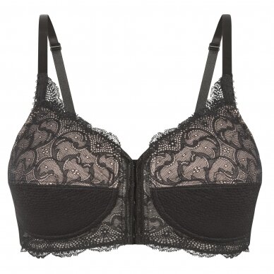 Ellen Wire-Free Bra - Black/ Nude 3