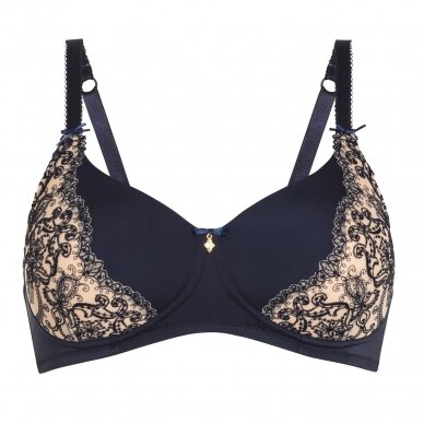 Estelle Padded Non-wired Bra  - dark blue