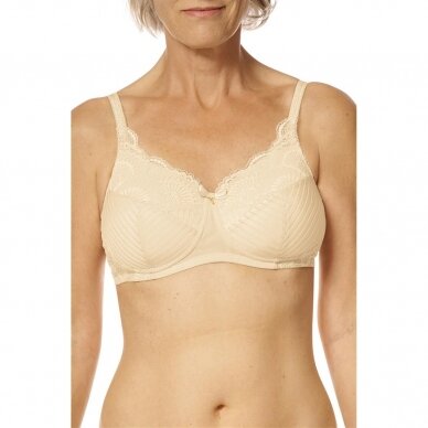 Karolina Non-wired Padded Bra - White / Light Sand (Kopija) 1