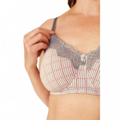 Luna Padded Wire-Free Bra - Grey/Multi