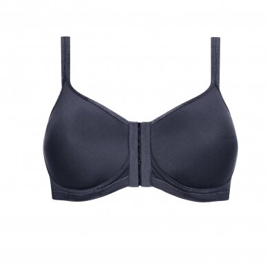 Mara Non-wired Front Closure Padded Bra - Dark Grey 2