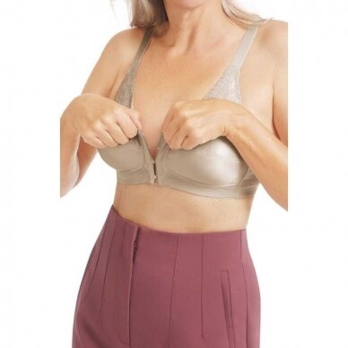 Nancy Non-wired Front Closure Bra - Light Sand 1