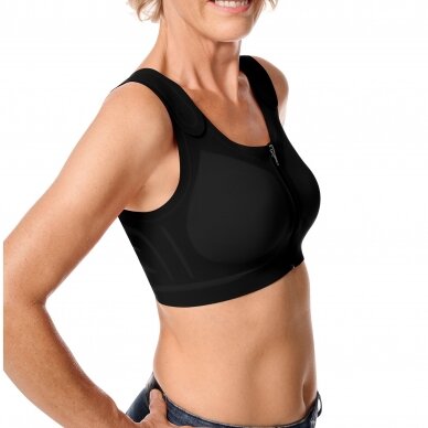 Lymph Flow Front Closure Soft Bra - Black 2