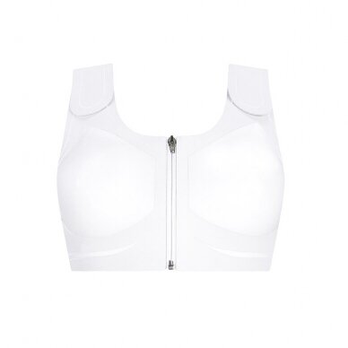 Lymph Flow Front Closure Soft Bra - White 4