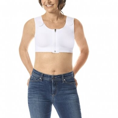 Lymph Flow Front Closure Soft Bra - White