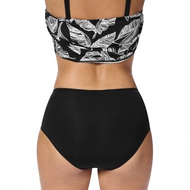 Lanzarote High-Waist Bikini Bottom - black/white 1