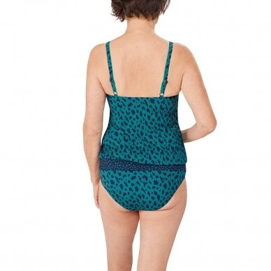 Manila Blouson Tankini Top - dark blue/teal 1