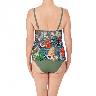 Krabi Tankini Top - olive/multi 1