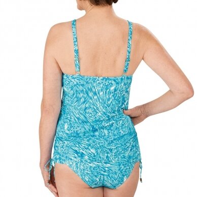 Malibu Tankini Top - sky blue/white 2