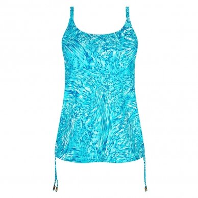 Malibu Tankini Top - sky blue/white 3