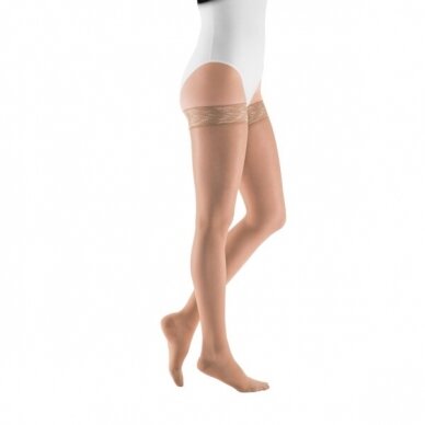 Compression socks Sheer & Soft thigh-length stocking with close toes