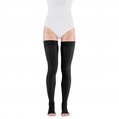 Compression socks Mediven Elegance thigh-length stocking with open toes 3