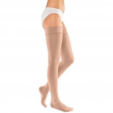 Compression socks Mediven Elegance thigh-length stocking with close toes