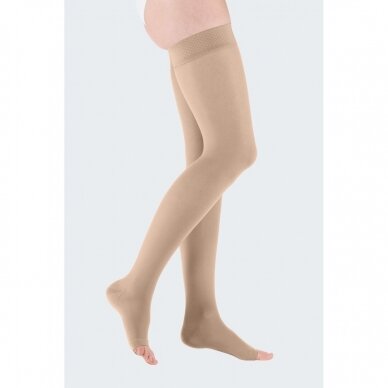 Compression socks Mediven Plus thigh-length stocking with open toes 1