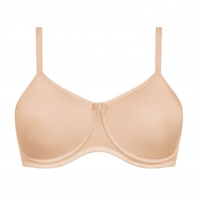 Lara Cotton Padded Wire-Free Bra - Sand 2