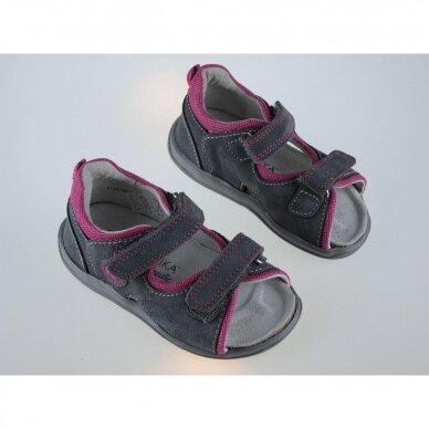 Kids orthopedic shoes grey/pink T115A 1