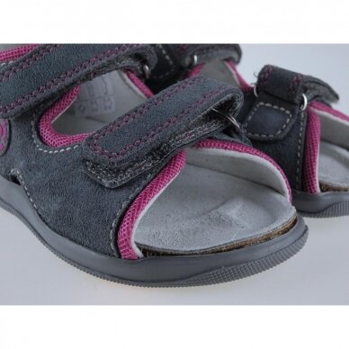 Kids orthopedic shoes grey/pink T115A 2