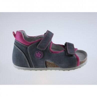 Kids orthopedic shoes grey/pink T115B 4