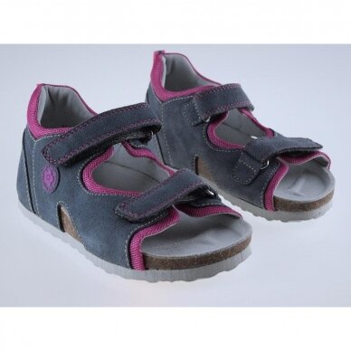 Kids orthopedic shoes grey/pink T115B