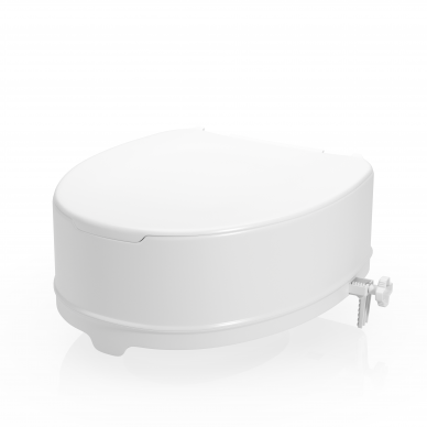 RAISED TOILET SEAT WITH LID, HEIGHT 10 cm 1