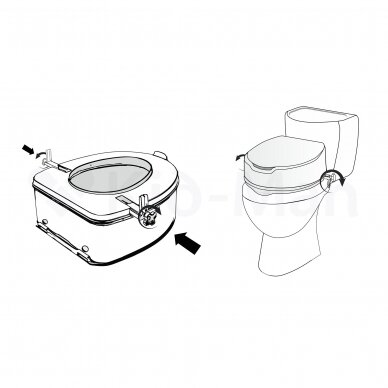 RAISED TOILET SEAT WITH LID, HEIGHT 10 cm 6