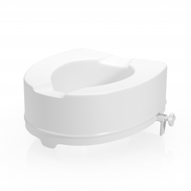 RAISED TOILET SEAT WITH LID, HEIGHT 10 cm 3