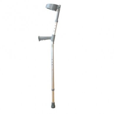 Elbow crutches with upper and lower adjustment