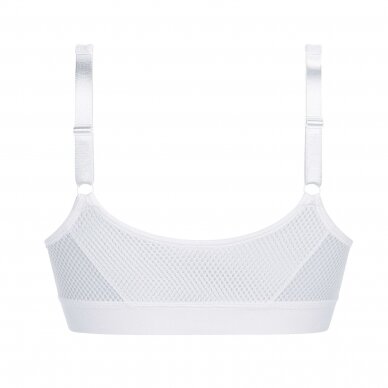 Ester Front Closure Non-wired Bra - White 3