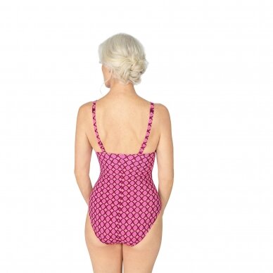 Boho Vibes One-Piece High Neck Swimsuit - Berry Sorbet/Print 3