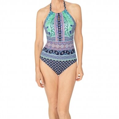 Boho Vibes One-Piece High Neck Swimsuit 1