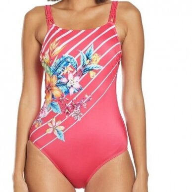 Honolulu High Neck One Piece Swimsuit - Pink 1